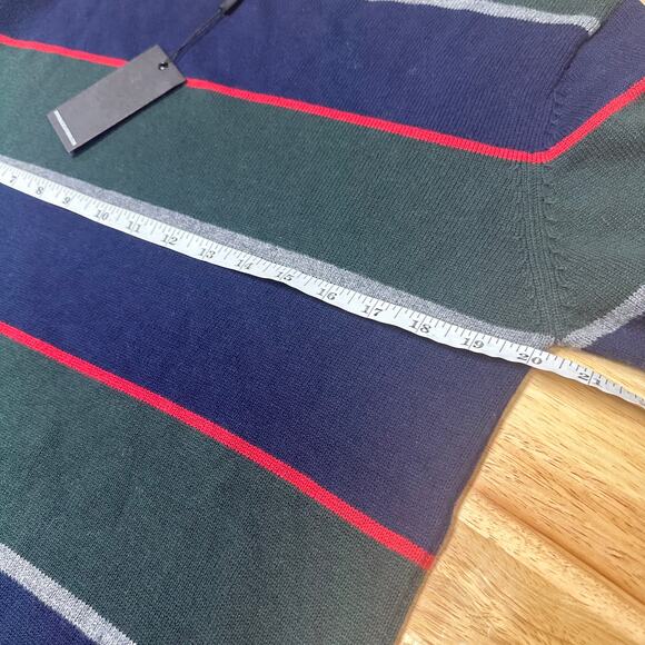 Rails NWT Men's Striped Kent Rugby Sweater Size Medium Wool Blend Crew Neck - Picture 11 of 11